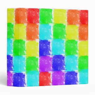 Modern Colour Blocks Abstract Pattern Binder