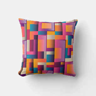 Modern Colour Blocks Throw Pillow