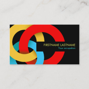 Modern Colour Overlapping Circles Business Card