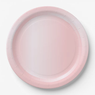 Modern Colour Pink Rose Gold Trendy Template Paper Plate