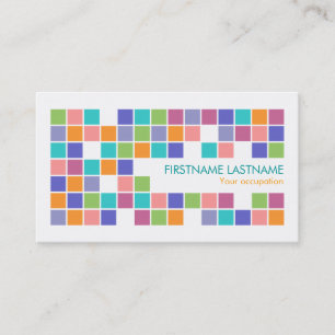 Modern Colour Tiles Mosaic Profile Business Card