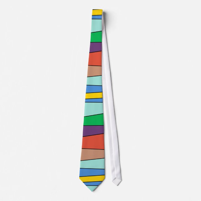 Modern Colour ZigZag Pattern Tie (Front)