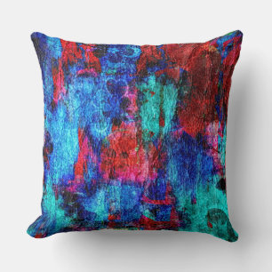 Modern Coloured Leather Throw Pillow