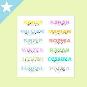 Modern Coloured Script Full Names, Best Waterproof