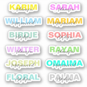 Modern Coloured Script Full Names, Best Waterproof