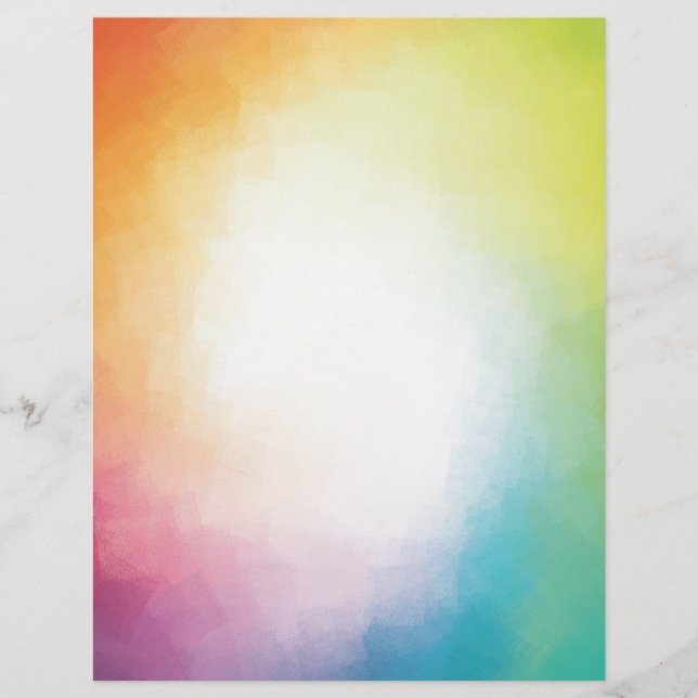 Modern Colourful Abstract Art Custom Blank Templat Letterhead (Front)