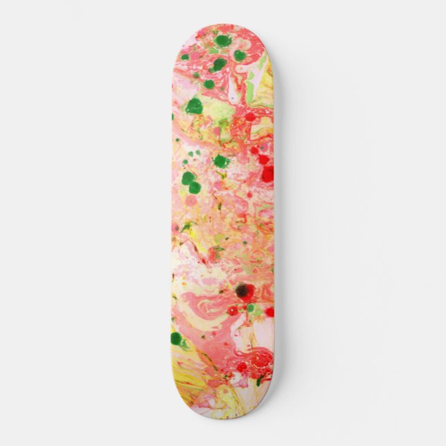 Modern Colourful Abstract Art Custom Template Skateboard (Front)