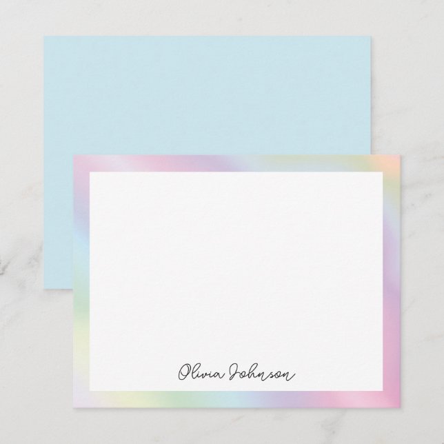 Modern Colourful Abstract Art  Flat Note Card (Front/Back)