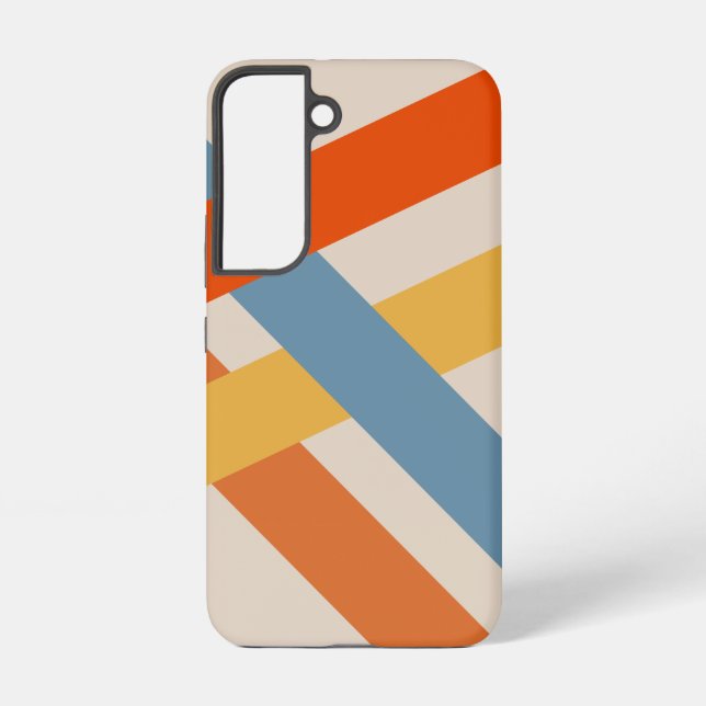 Modern Colourful Abstract Art Lines Samsung Galaxy S22 Case (Back)
