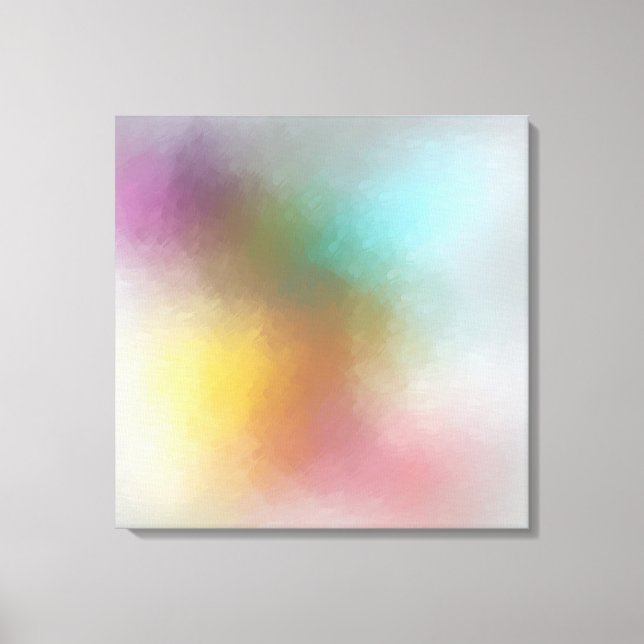 Modern Colourful Abstract Art Red Yellow Blue Canvas Print (Front)