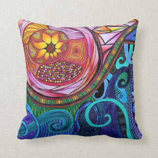 Modern Colourful Abstract Art Throw Pillow