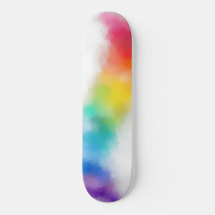 Modern Colourful Abstract Art Trendy Pink Red Blue Skateboard