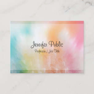 Modern Colourful Abstract Art Trendy Template Business Card