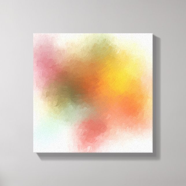 Modern Colourful Abstract Artwork Red Yellow Blue Canvas Print (Front)