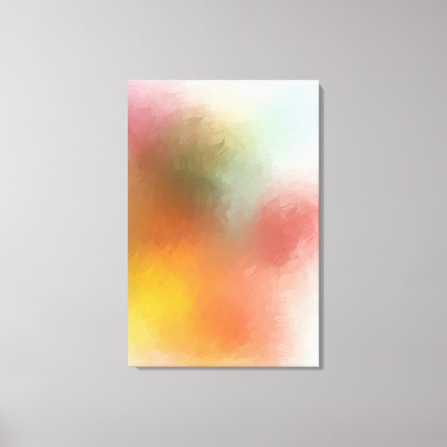 Modern Colourful Abstract Artwork Trendy Stylish Canvas Print (Front)