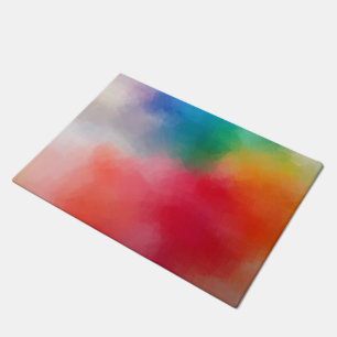 Modern Colourful Abstract Blank Template Elegant Doormat