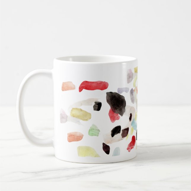 Modern Colourful Abstract Coffee Mug (Left)
