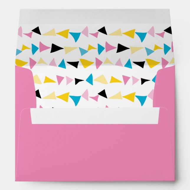 Modern colourful  abstract confetti shapes envelope (Back (Bottom))