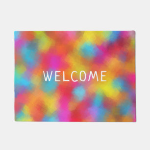 Modern Colourful Abstract Elegant Welcome Template Doormat