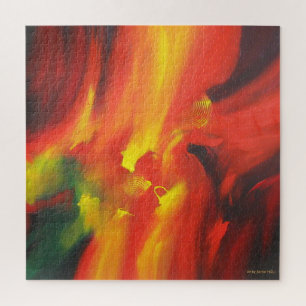 Modern Colourful Abstract Expressionist Painting Jigsaw Puzzle