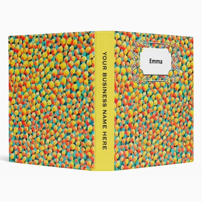 Modern Colourful Abstract Geometric Balloons Paint Binder (Background)