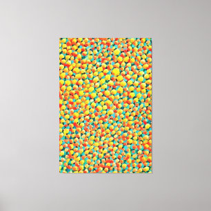Modern Colourful Abstract Geometric Balloons Paint Canvas Print