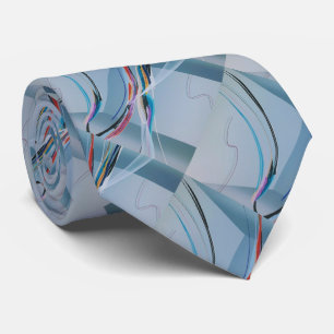 Modern colourful abstract plaid pattern tie