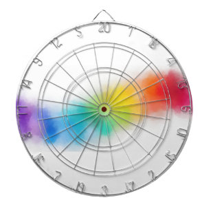 Modern Colourful Abstract Rainbow Colours Template Dartboard