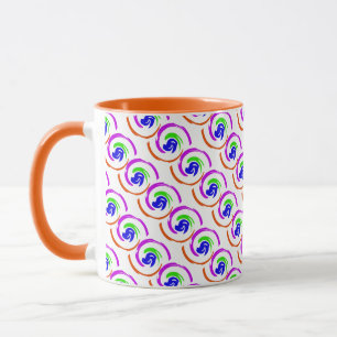 Modern Colourful Abstract Swirl Design Pattern Mug