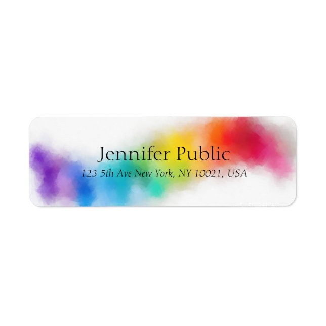 Modern Colourful Abstract Template Rainbow Colours (Front)