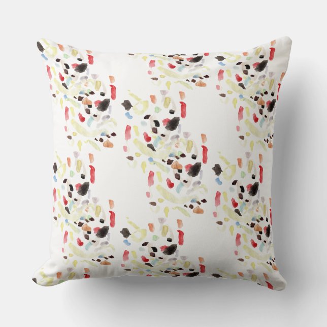 Modern Colourful Abstract Throw Pillow (Front)