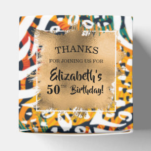 Modern Colourful Animal Print Favor Box