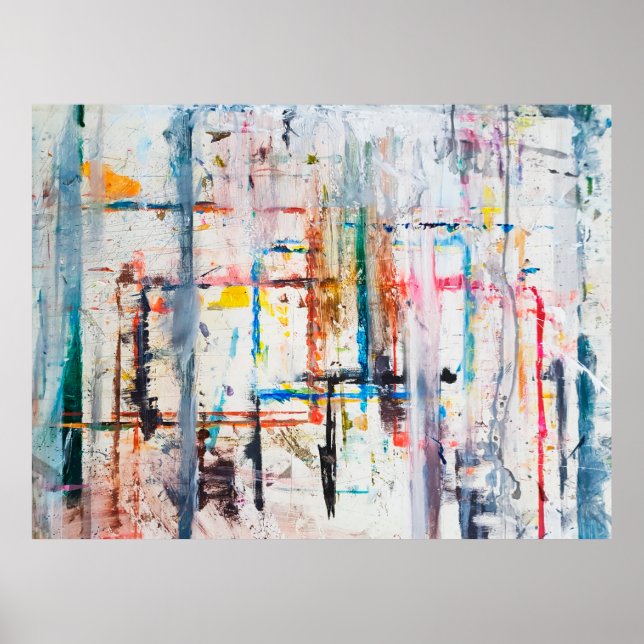 Modern colourful background. art,contemporary,mode poster (Front)