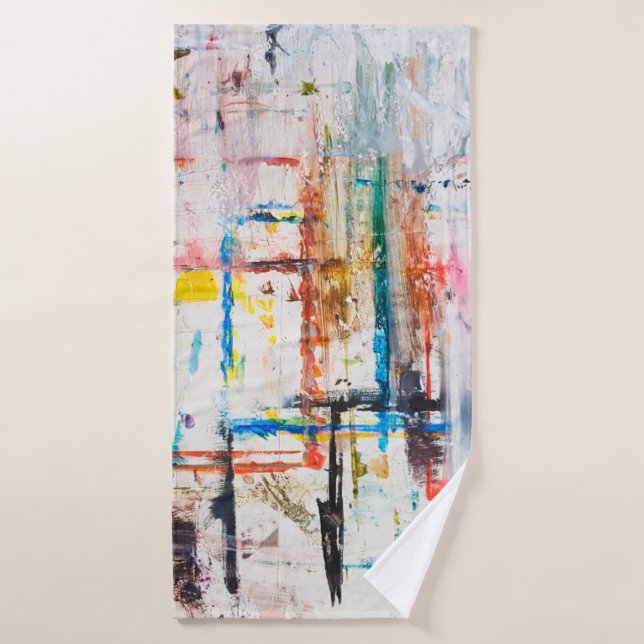 Modern colourful background.art,contemporary,moder bath towel (Bath Towel)