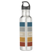 Modern Colourful Beach Colorblock Personalized Nam 710 Ml Water Bottle (Back)