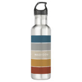 Modern Colourful Beach Colorblock Personalized Nam 710 Ml Water Bottle (Front)