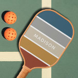 Modern Colourful Beach Colorblock Personalized Nam Pickleball Paddle<br><div class="desc">Modern Colourful Beach Colorblock Personalized Name Pickleball Paddle features a simple, colourful and modern design in a colour block pattern of shades of blue and brown with your personalized name in modern script typography. Perfect gift for Christmas, birthday, Mother's Day, best friends, sister and more. Designed by ©Evco Studio www.zazzle.com/store/evcostudio...</div>