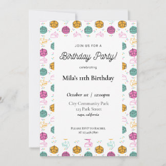 Modern Colourful Birthday Invitation