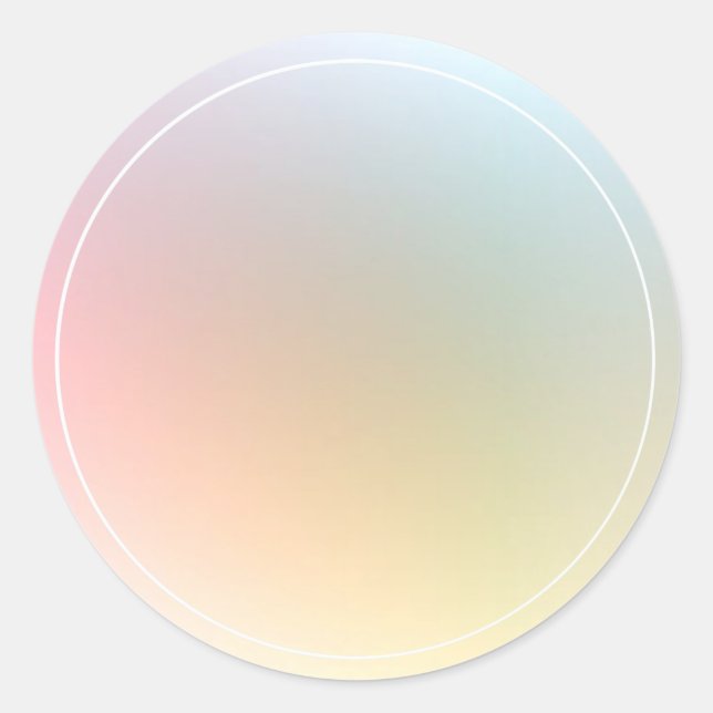 Modern Colourful Blank Template Trendy Elegant Classic Round Sticker (Front)