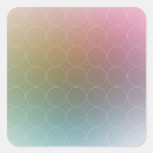 Modern Colourful Blank Template Trendy Elegant Square Sticker