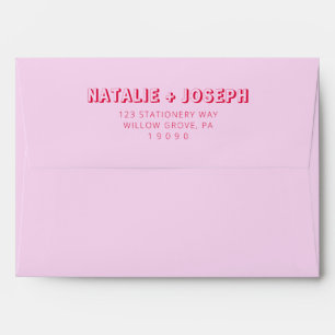 Modern Colourful Bold Retro Bright Funky Wedding Envelope