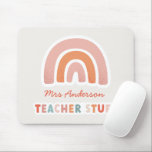 Modern colourful bold typography rainbow teacher n mouse pad<br><div class="desc">Modern colourful bold typography rainbow teacher mouse pad gift</div>