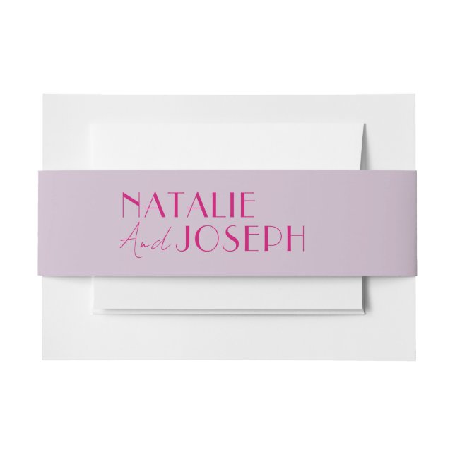 Modern Colourful Bold Unique Whimsical Wedding Invitation Belly Band (Front Example)