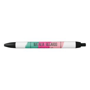 Modern Colourful Brush Strokes Name Pen