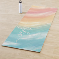 Modern Colourful Brush Waves Abstract Monogram
