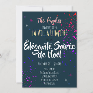 Modern Colourful Christmas Holiday Party Card Fami