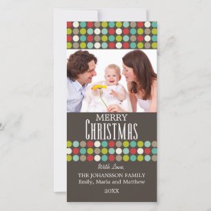 Modern Colourful Christmas Photo Card