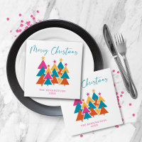 Modern Colourful Christmas Trees Typography