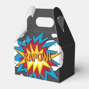 Modern Colourful Comic Book KAPOW Pop Art Favor Box