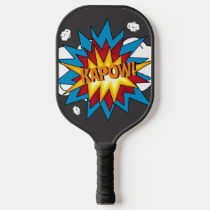 Modern Colourful Comic Book KAPOW Pop Art Pickleball Paddle